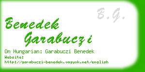 benedek garabuczi business card